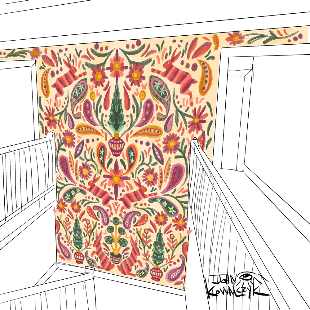 Sketch for Otomi Mural for Lydia